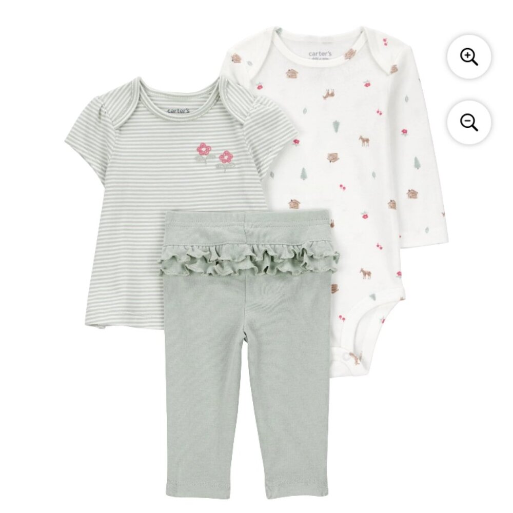Carter's Child of Mine Baby Girl 3-Piece Outfit Set